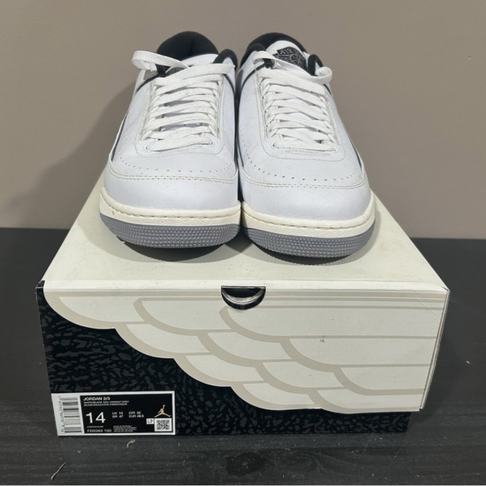 Brand New Air Jordan 2/3 Black And White Size 14 With Original Box